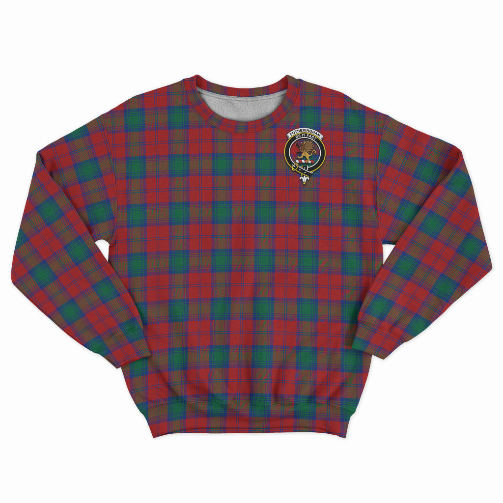 Fotheringham (Fotheringhame) Tartan Sweatshirt with Family Crest - Tartan Vibes Clothing