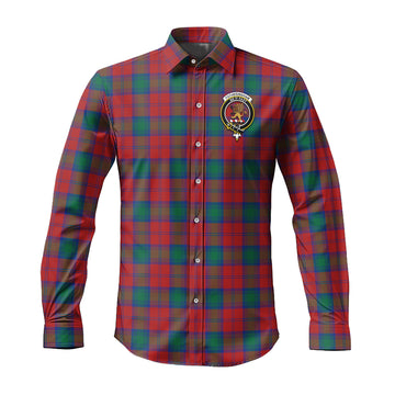 Fotheringham (Fotheringhame) Tartan Long Sleeve Button Up Shirt with Family Crest