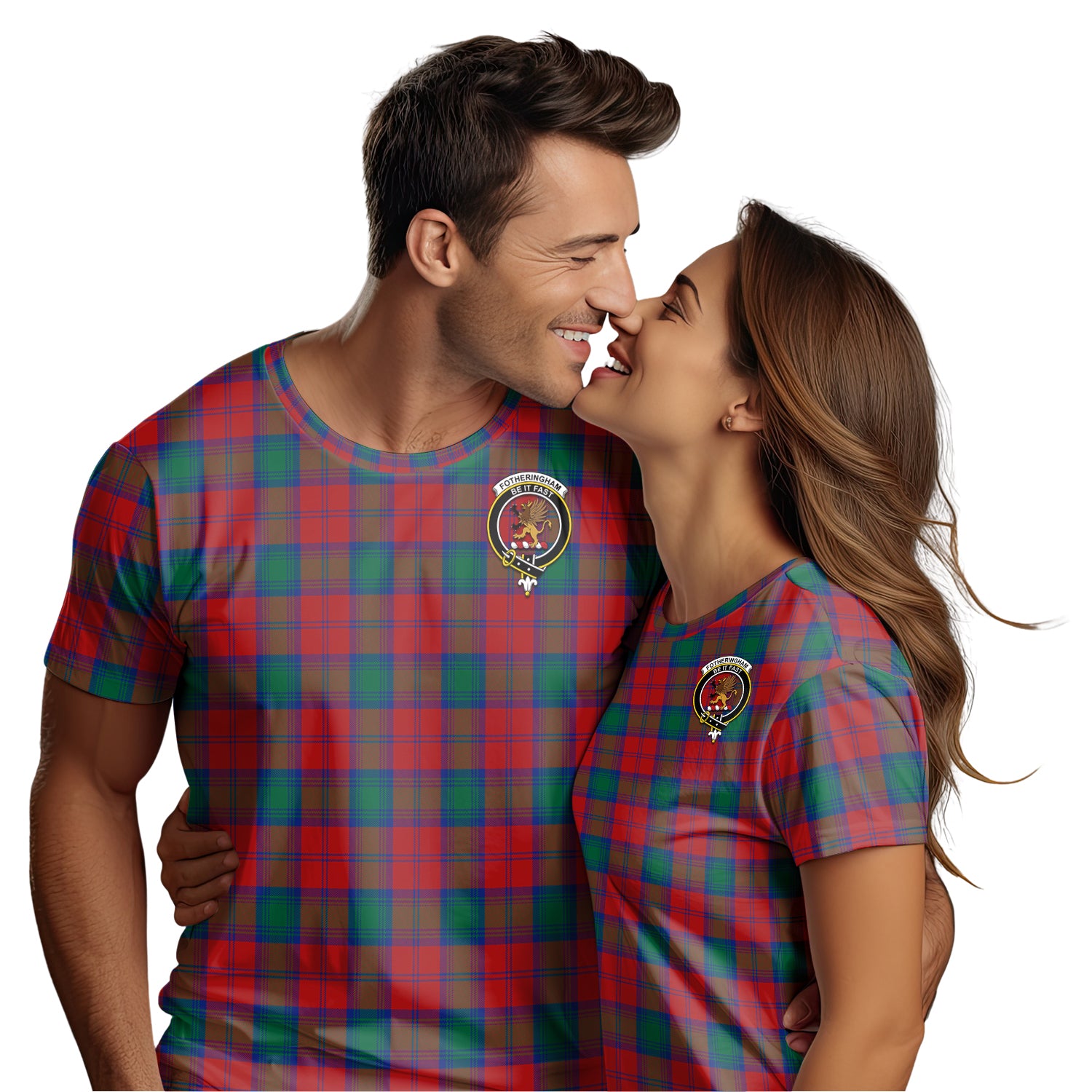 Fotheringham (Fotheringhame) Tartan T-Shirt with Family Crest - Tartan Vibes Clothing