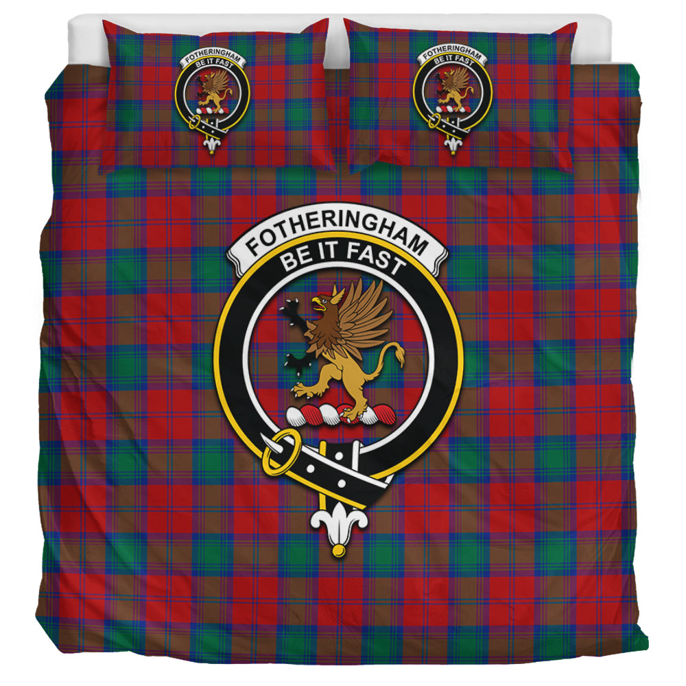 Fotheringham (Fotheringhame) Tartan Bedding Set with Family Crest UK Bedding Set UK Super King 104*94 inch - Tartan Vibes Clothing