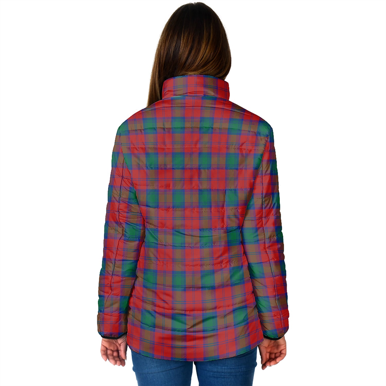 Fotheringham (Fotheringhame) Tartan Padded Jacket with Family Crest - Tartan Vibes Clothing