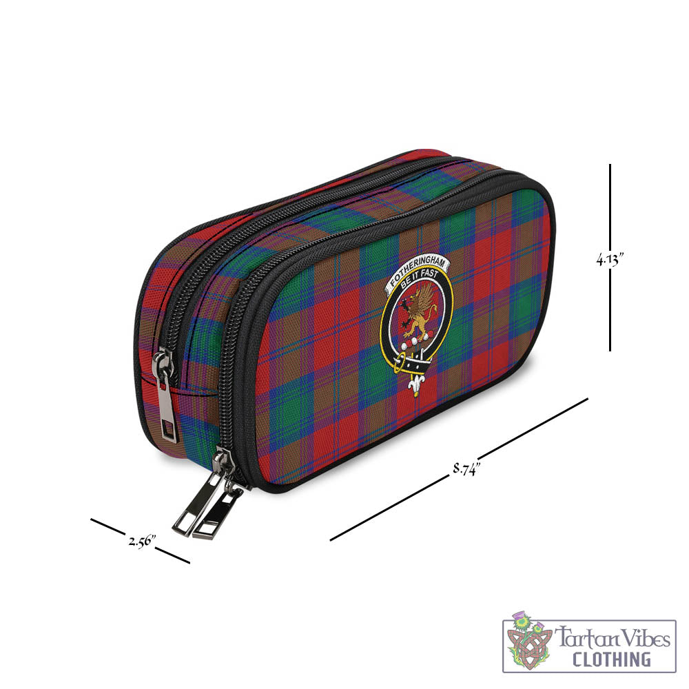 Tartan Vibes Clothing Fotheringham Modern Tartan Pen and Pencil Case with Family Crest