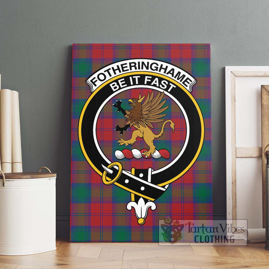 Fotheringhame Tartan Canvas Print Wall Art with Family Crest Without Frame - Tartan Vibes Clothing