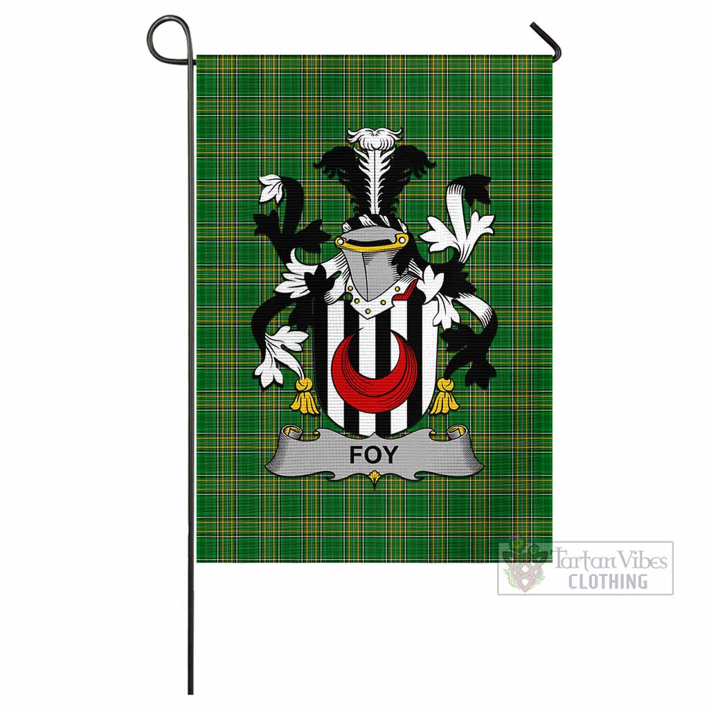 Tartan Vibes Clothing Foy Irish Clan Flag with Coat of Arms