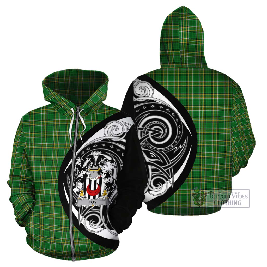 Foy Irish Clan Cotton Hoodie Celtic Circle Style Zip Hoodie - Tartan Vibes Clothing