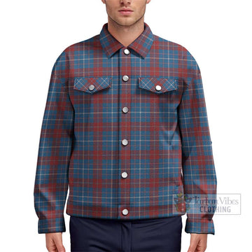 Frame Tartan Unisex Lapel Cotton Jacket