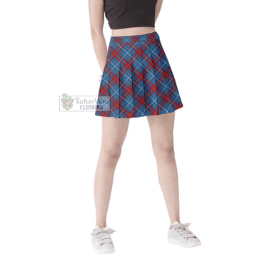 Frame Tartan Women's Plated Mini Skirt