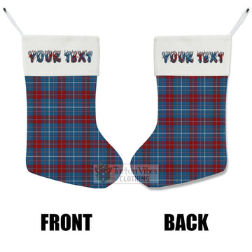 Frame Tartan Christmas Stocking with Personalized Text