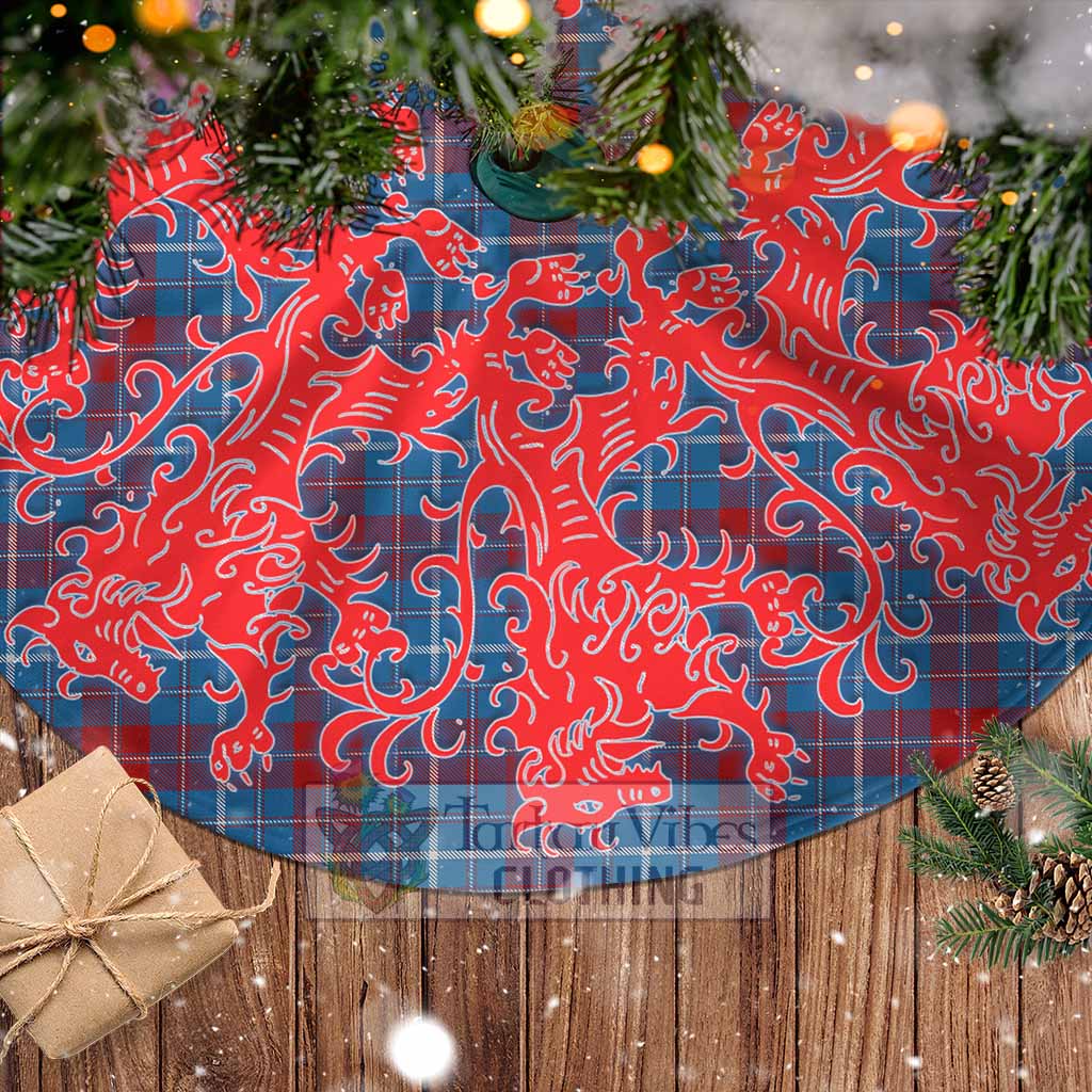 Tartan Vibes Clothing Frame Tartan Christmas Tree Skirt Lion Rampant Style