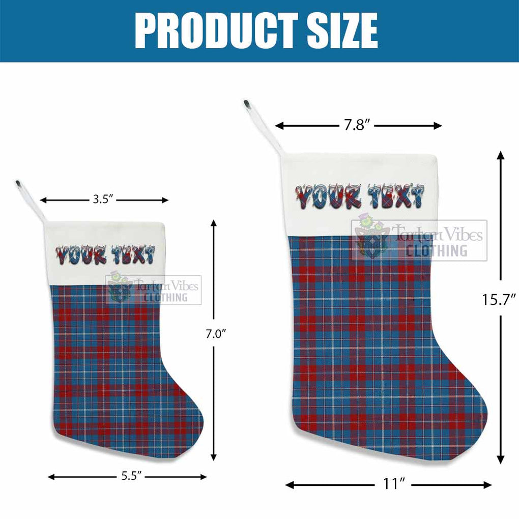 Tartan Vibes Clothing Frame Tartan Christmas Stocking with Personalized Text