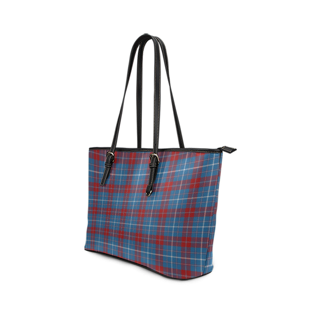 frame-tartan-leather-tote-bag