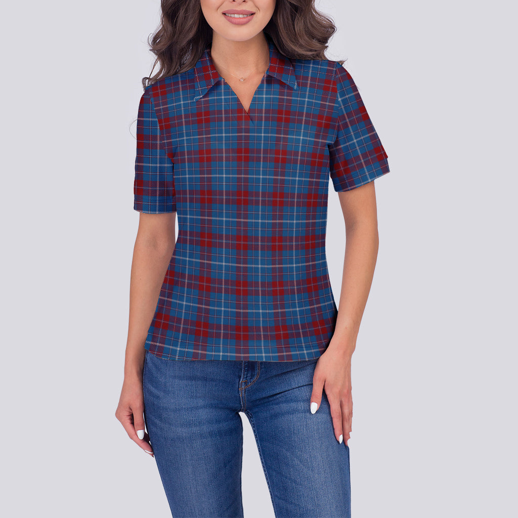 frame-tartan-polo-shirt-for-women