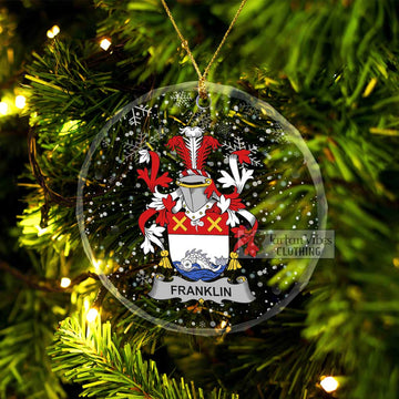 Franklin Irish Clan Christmas Glass Ornament with Coat of Arms