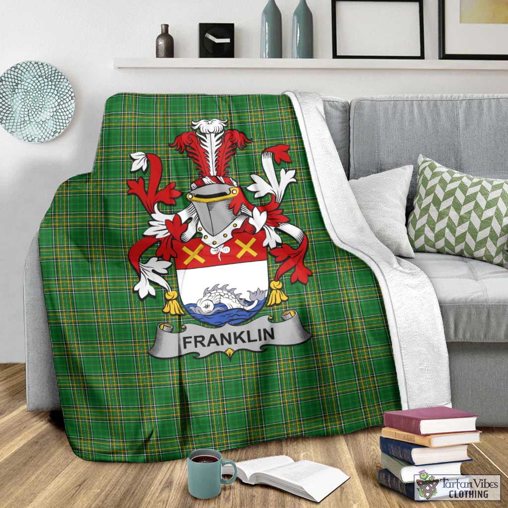 Franklin Irish Clan Tartan Blanket with Coat of Arms - Tartan Vibes Clothing