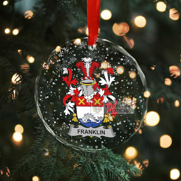 Franklin Irish Clan Christmas Glass Ornament with Coat of Arms