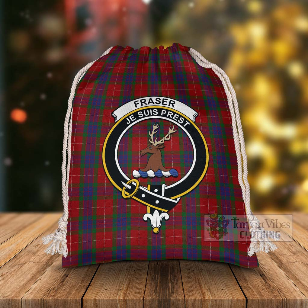 Tartan Vibes Clothing Fraser Tartan Christmas Santa's Bag with Family Crest