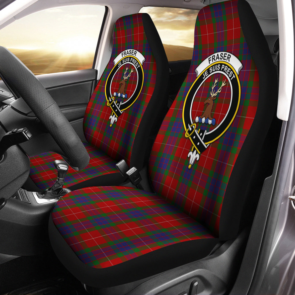 Fraser Tartan Car Seat Cover with Family Crest One Size - Tartan Vibes Clothing