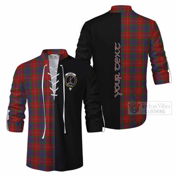 Fraser Tartan Ghillie Kilt Shirt with Family Crest and Half Of Me Style