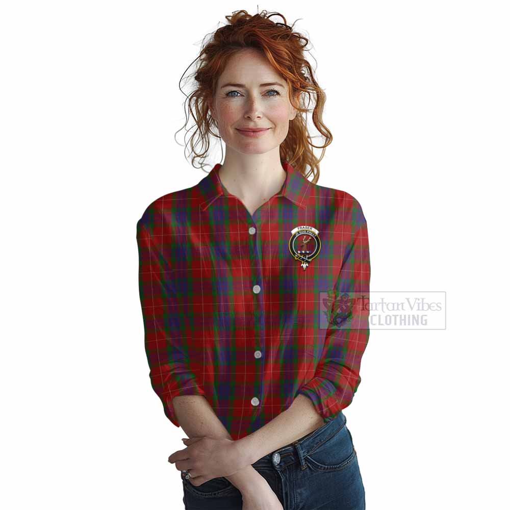 Fraser Tartan Women's Casual Shirt with Family Crest DNA In Me Style Female - Tartan Vibes Clothing