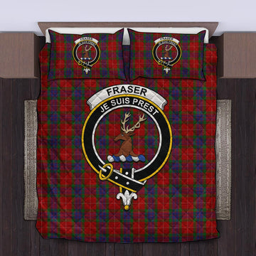 Fraser Tartan Quilt Bed Set with Family Crest