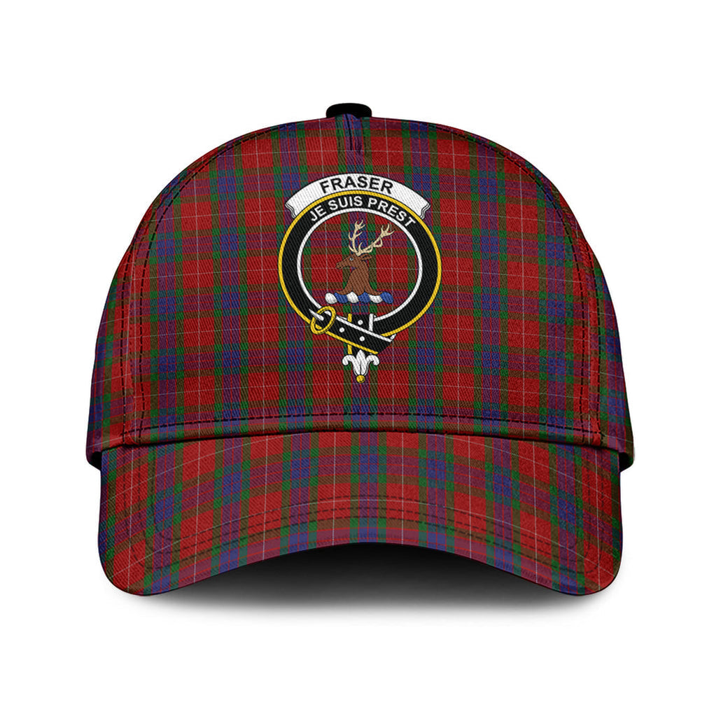 Fraser Tartan Classic Cap with Family Crest Classic Cap Universal Fit - Tartan Vibes Clothing