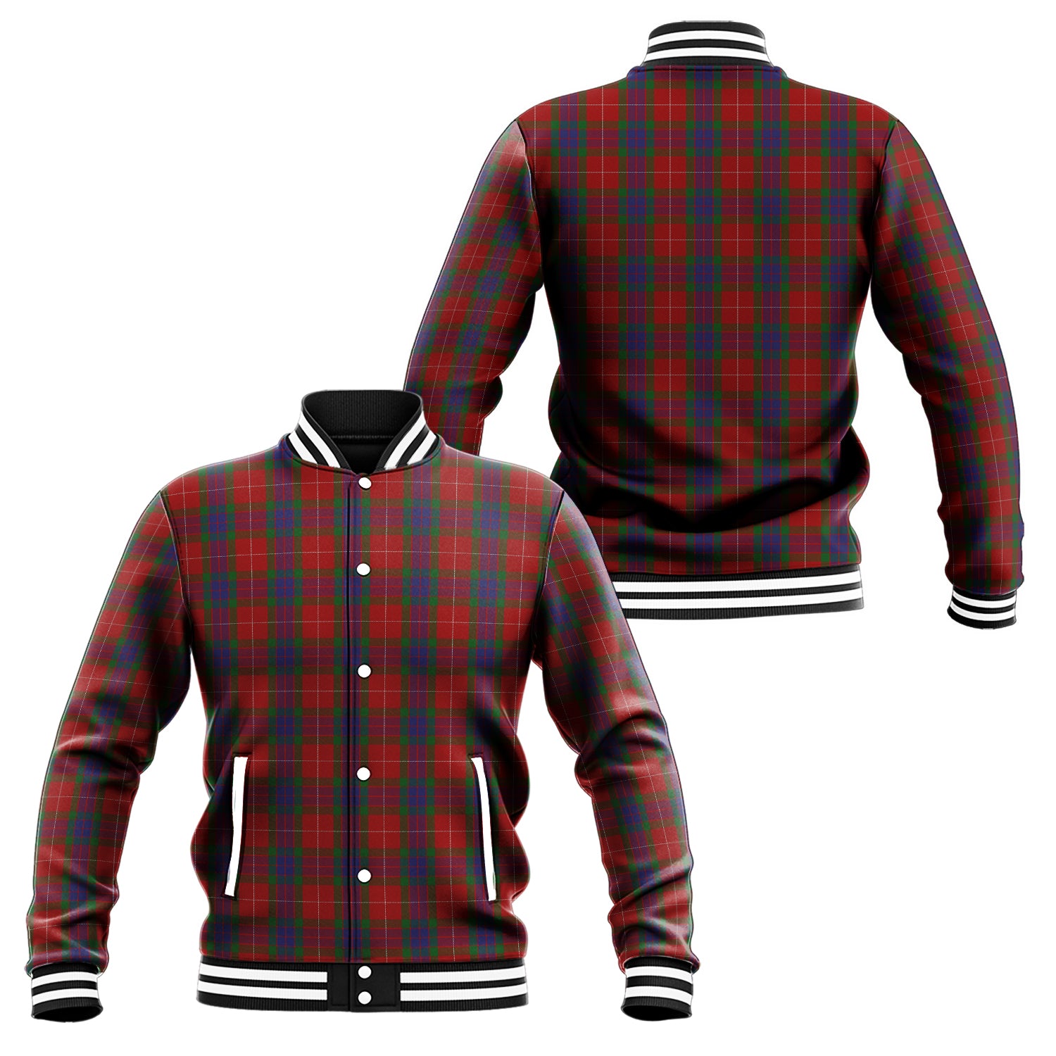 Fraser Tartan Baseball Jacket Unisex - Tartan Vibes Clothing