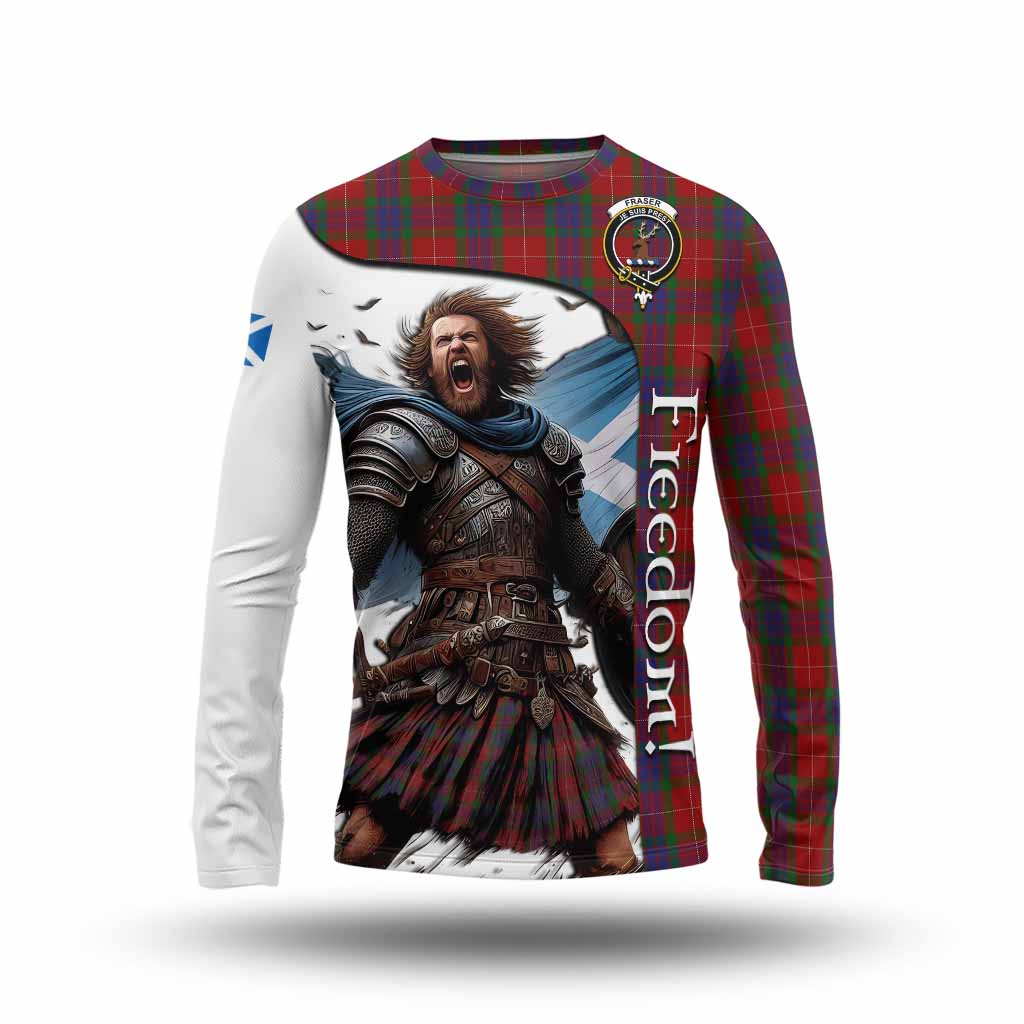 Tartan Vibes Clothing Fraser Crest Tartan Long Sleeve T-Shirt Inspired by the Freedom of Scottish Warrior