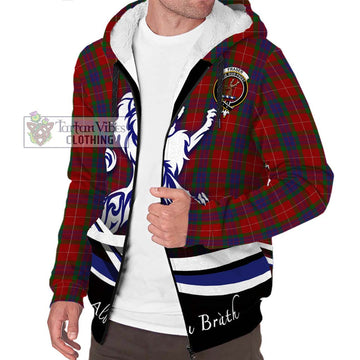 Fraser Tartan Sherpa Hoodie with Alba Gu Brath Regal Lion Emblem