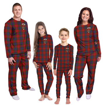 Fraser Tartan Pajamas Family Set with Family Crest