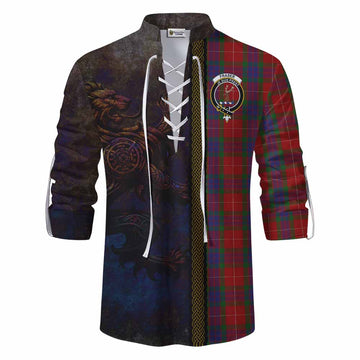 Fraser Tartan Family Crest Ghillie Kilt Shirt Alba Gu Brath Be Brave Lion Ancient Style Men - Tartan Vibes Clothing