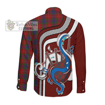 Fraser Tartan Long Sleeve Button Shirt with Epic Bagpipe Style