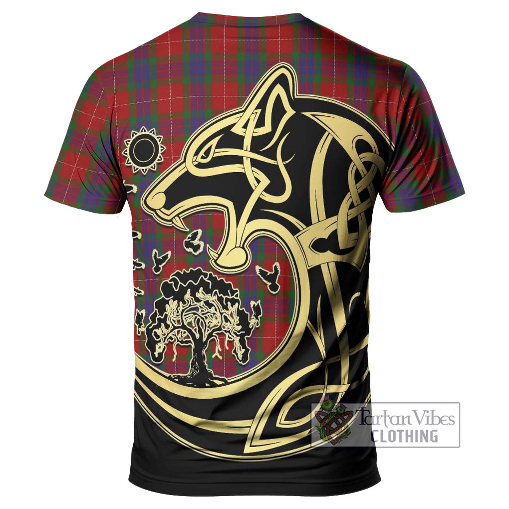 Fraser Tartan T-Shirt with Family Crest Celtic Wolf Style - Tartan Vibes Clothing