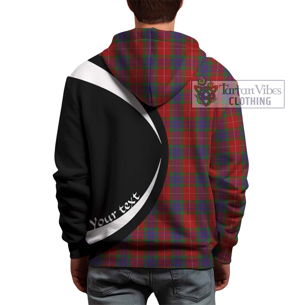 Tartan Vibes Clothing Fraser Tartan Hoodie with Family Crest Circle Style