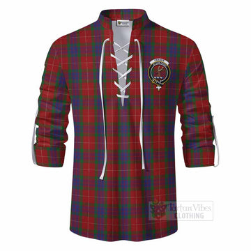 Fraser Tartan Ghillie Kilt Shirt with Family Crest DNA In Me Style - Tartan Vibes Clothing
