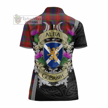 Fraser Tartan Family Crest Women's Polo Shirt Lion Rampant Royal Thistle Shield Celtic Inspired - Tartan Vibes Clothing
