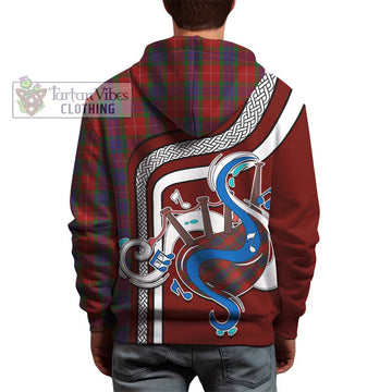 Fraser Tartan Hoodie with Epic Bagpipe Style