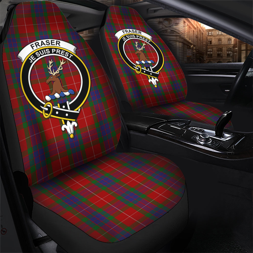 Fraser Tartan Car Seat Cover with Family Crest - Tartan Vibes Clothing
