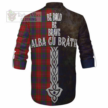Fraser Tartan Family Crest Ghillie Kilt Shirt Alba Gu Brath Be Brave Lion Ancient Style - Tartan Vibes Clothing