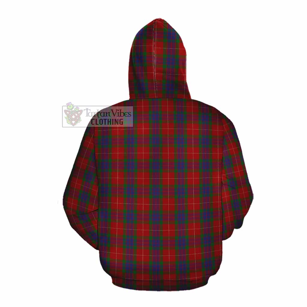 Tartan Vibes Clothing Fraser Tartan Cotton Hoodie with Family Crest DNA In Me Style