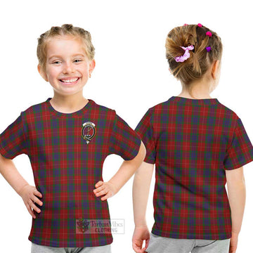 Fraser Tartan Kid T-Shirt with Family Crest