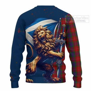 Fraser Tartan Family Crest Knitted Sweater with Scottish Majestic Lion