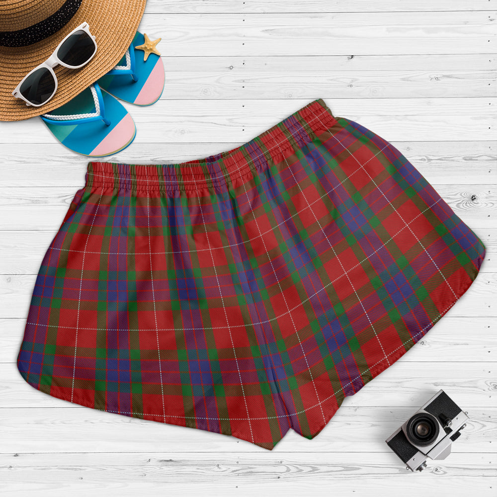 fraser-tartan-womens-shorts-with-family-crest