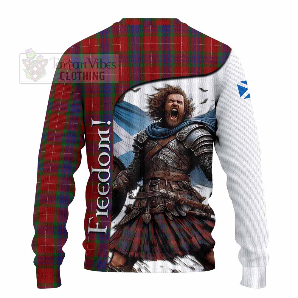 Tartan Vibes Clothing Fraser Crest Tartan Knitted Sweater Inspired by the Freedom of Scottish Warrior