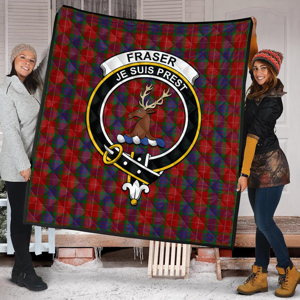 fraser-tartan-quilt-with-family-crest