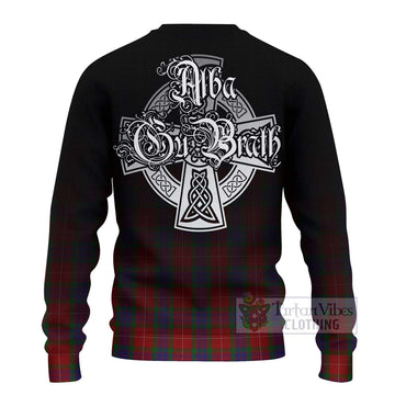 Fraser Tartan Ugly Sweater Featuring Alba Gu Brath Family Crest Celtic Inspired