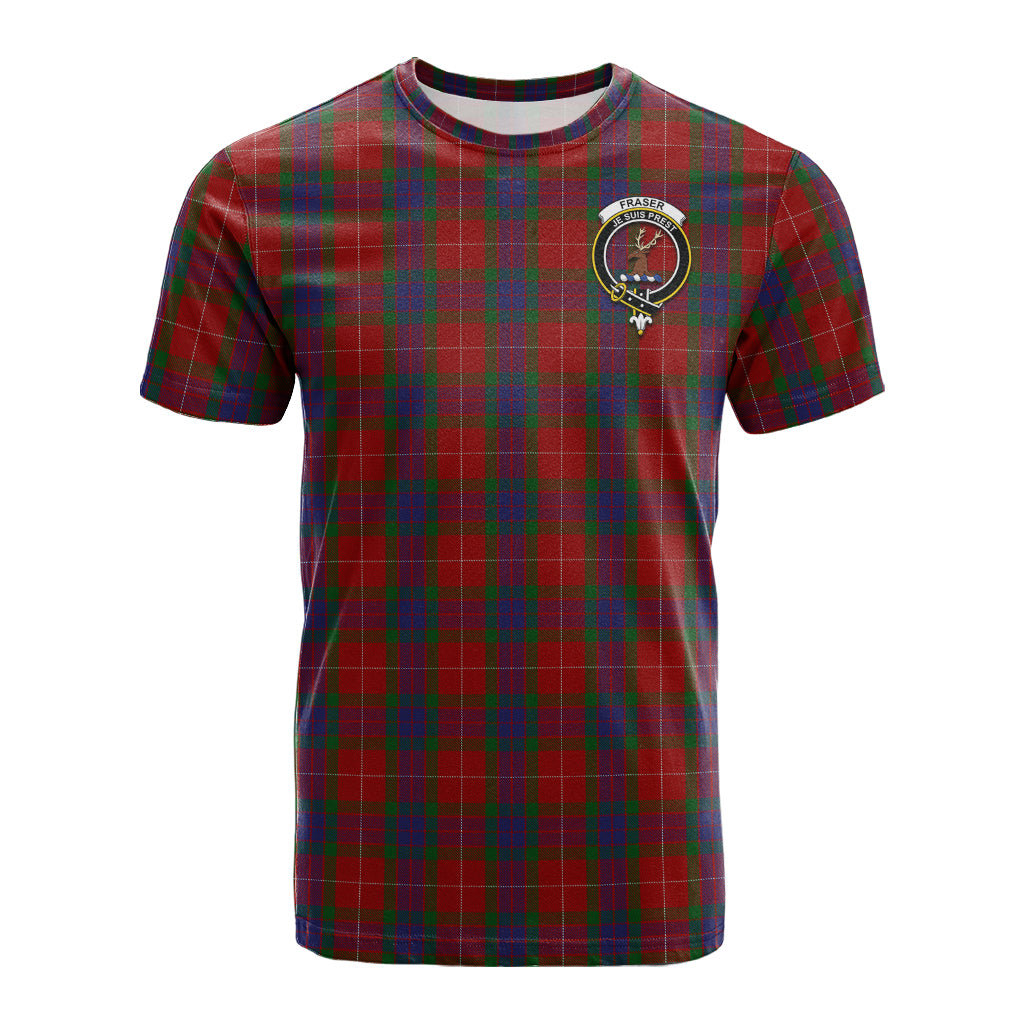 Fraser Tartan T-Shirt with Family Crest - Tartan Vibes Clothing