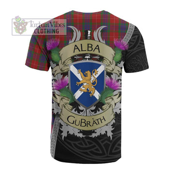 Fraser Tartan Family Crest Cotton T-shirt Lion Rampant Royal Thistle Shield Celtic Inspired - Tartan Vibes Clothing