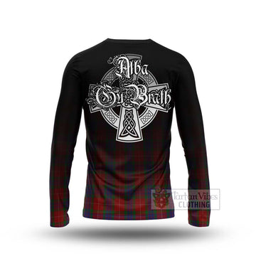 Fraser Tartan Long Sleeve T-Shirt Featuring Alba Gu Brath Family Crest Celtic Inspired