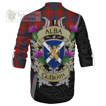 Fraser Tartan Family Crest Ghillie Kilt Shirt Lion Rampant Royal Thistle Shield Celtic Inspired - Tartan Vibes Clothing