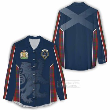 Fraser Tartan Women's Casual Shirt with Family Crest and Lion Rampant Vibes Sport Style